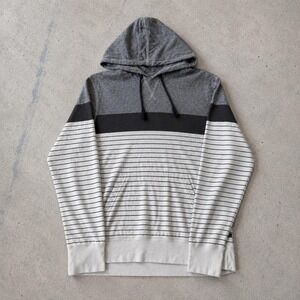 Y2K Vintage Striped Surf Skate Hoodie Coastal Skater Streetwear Pullover